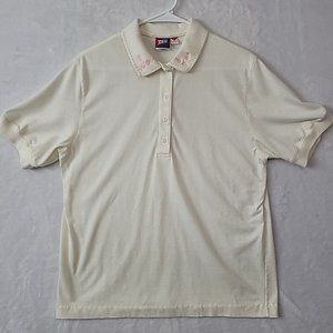 VTG Tail Womens Embroidered Polo Shirt Size L Made In USA Golf Tennis Sports EUC